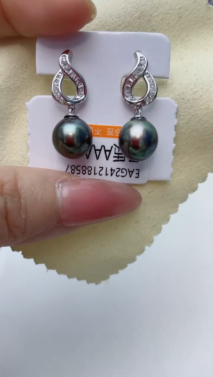 【闪购商品】海水珍珠耳饰银S925镶嵌A73