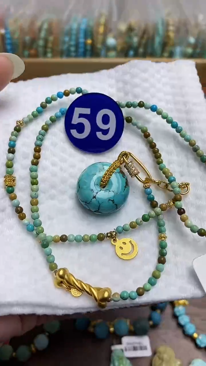 【闪购商品】绿松石项链银S925镶嵌59