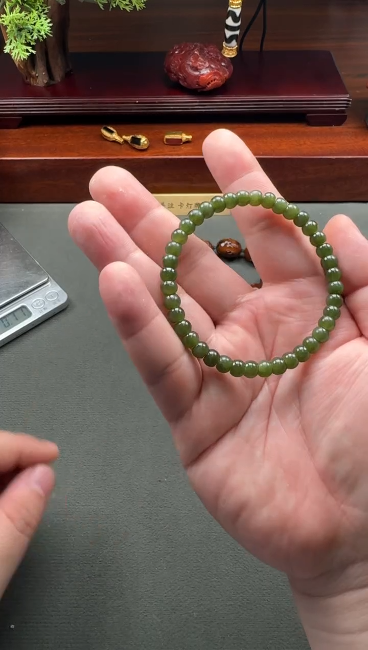 【闪购商品】和田玉（碧玉）手串手串未镶嵌手串手串