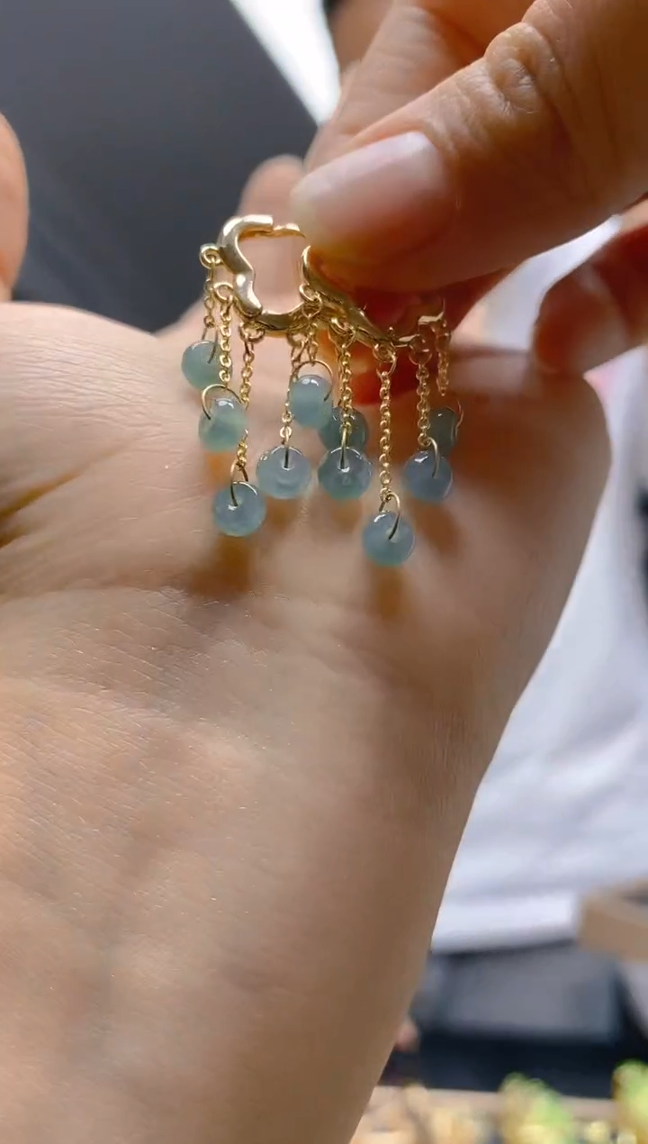 【闪购商品】翡翠耳饰合金0232翡翠耳包