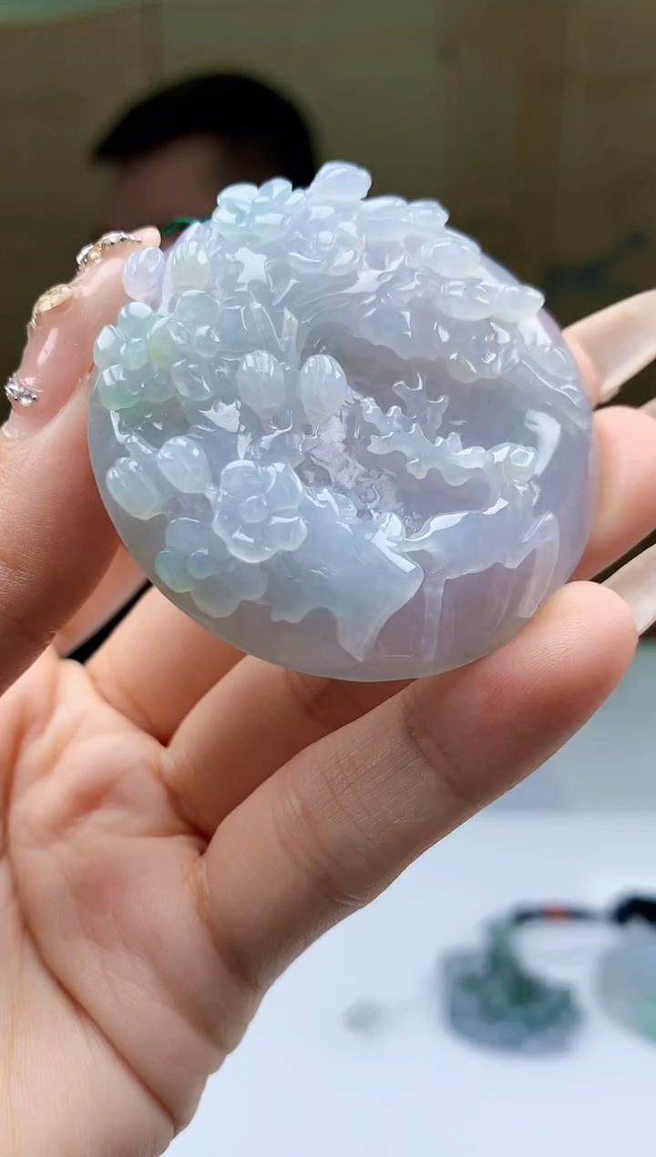 【闪购商品】定制翡翠未镶嵌5152ty-毛货挂件6