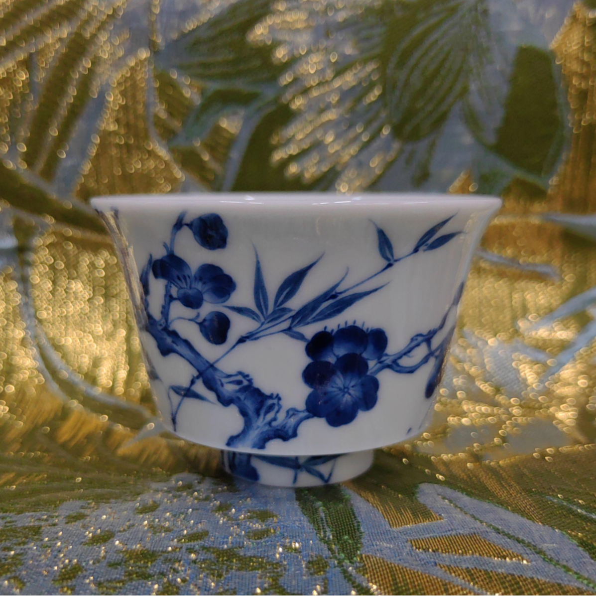 【雨后】湛蓝系列 四时风雨 梅兰竹菊杯