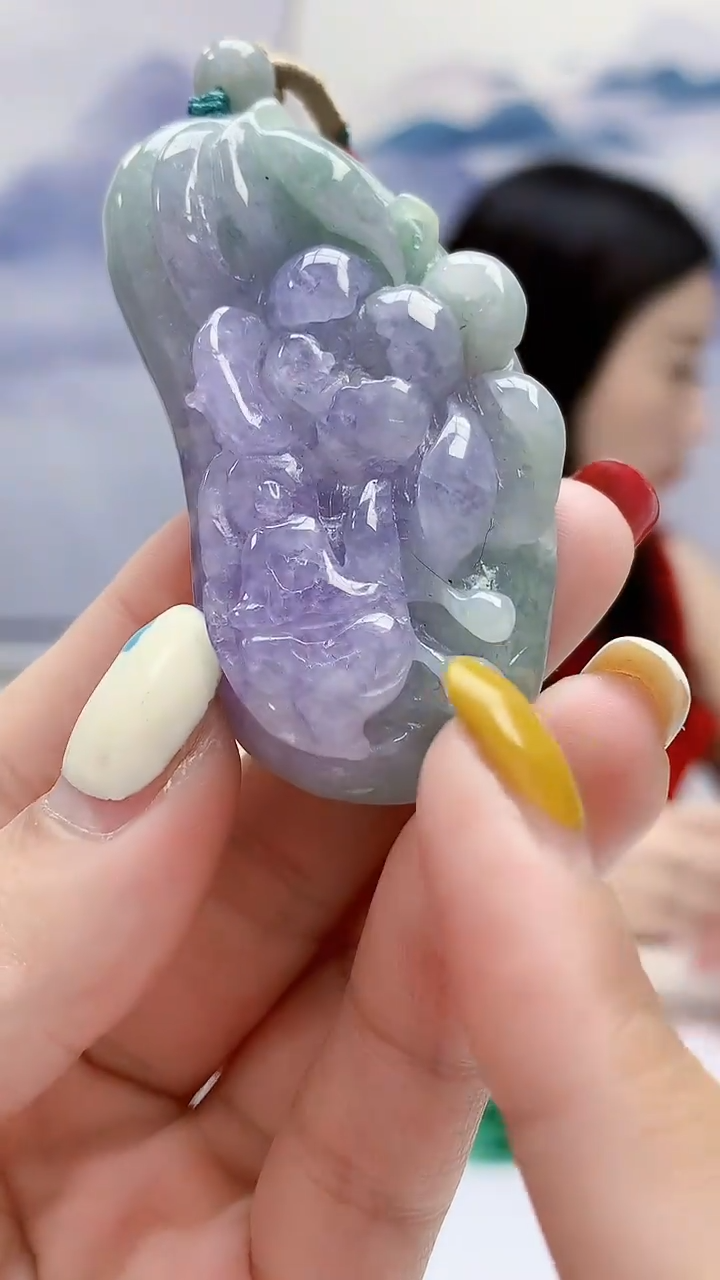 定制翡翠未镶嵌4852lr-毛货挂件67