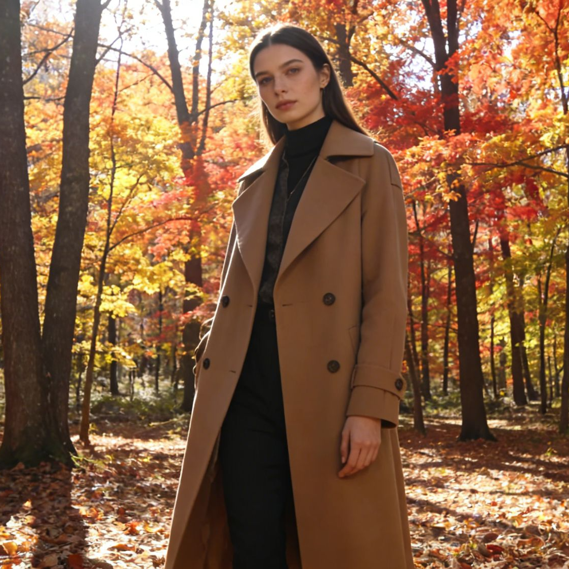 【马海毛面料-孤品大衣】时尚中长款呢子大衣-3