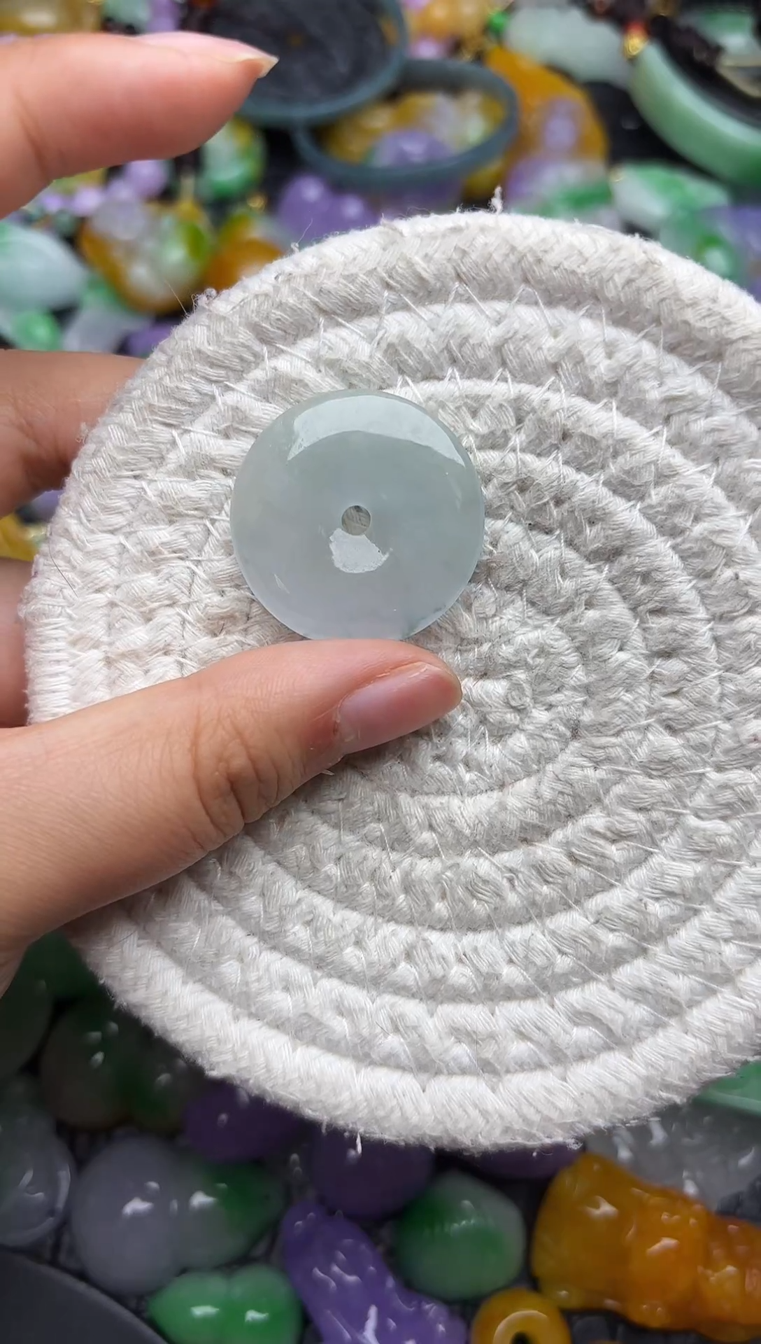 颈饰未镶嵌翡翠缅甸翡翠吊坠