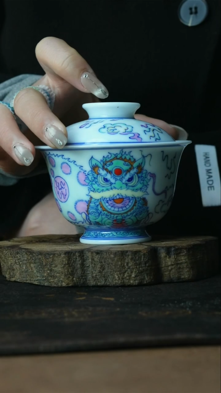 【闪购商品】杯景德镇陶瓷斗彩善听