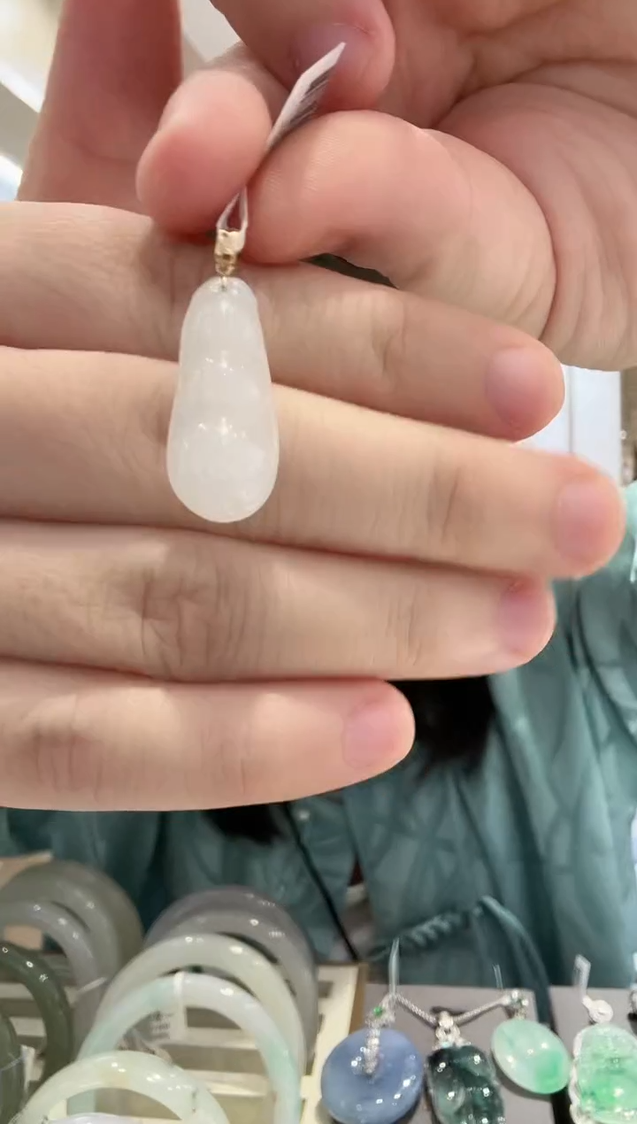 颈饰18K金镶嵌和田玉【10】多样性发一