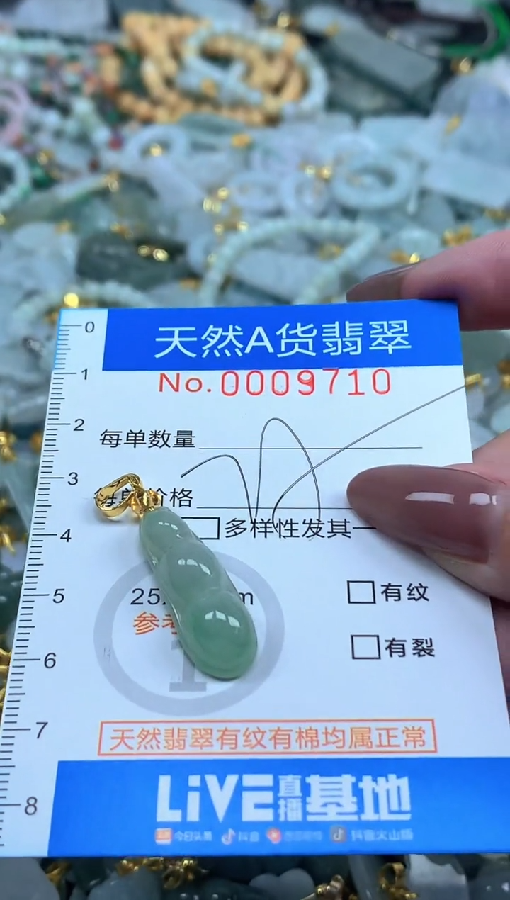 颈饰未镶嵌翡翠净货挂件-9710