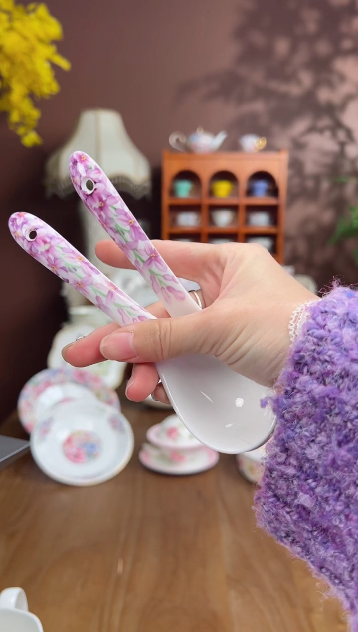 【闪购商品】瓦当丁香花小汤勺4个