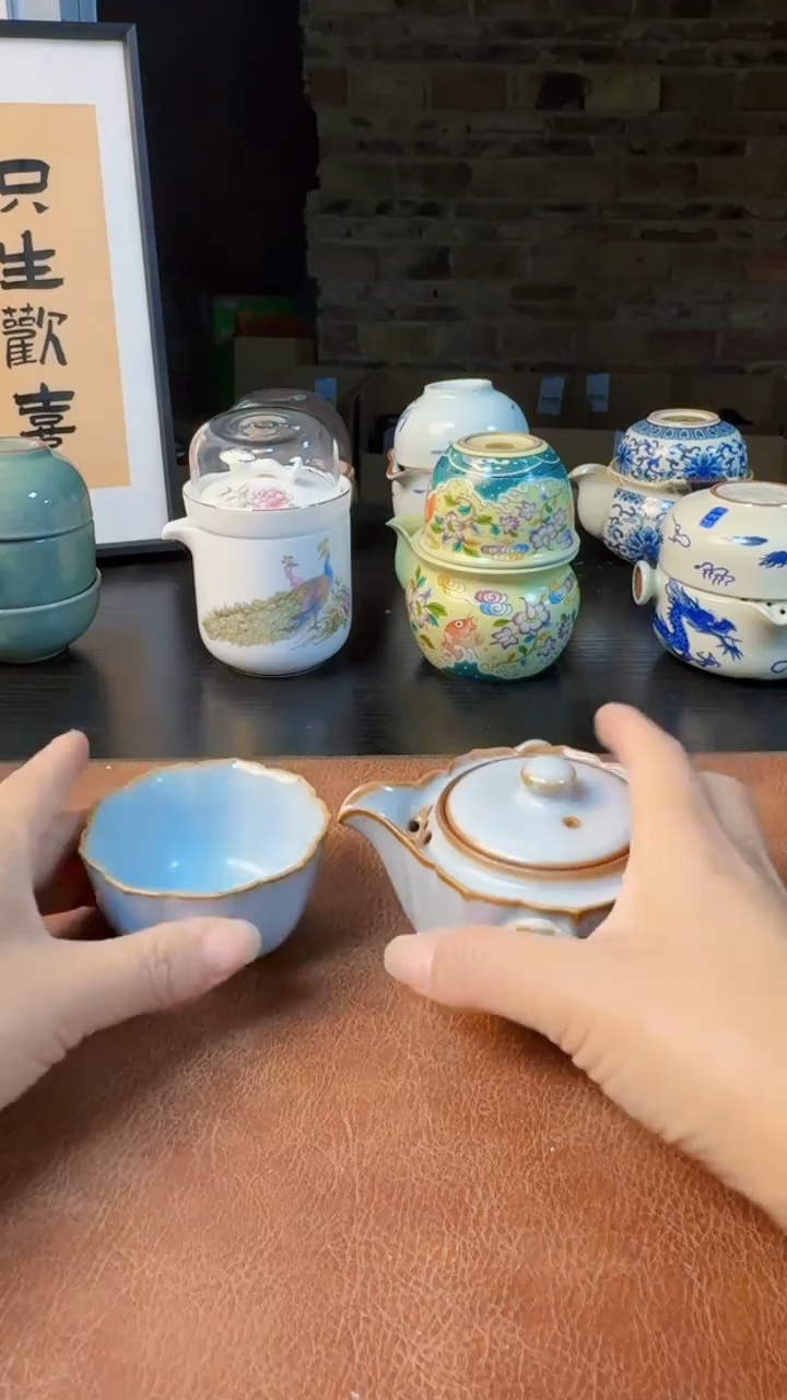 【闪购商品】杯德化白瓷，快客茶具