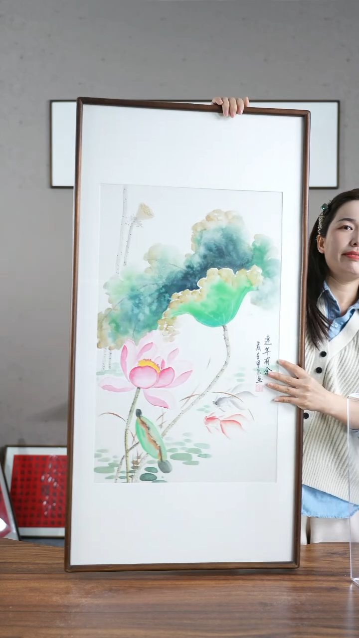 【闪购商品】书法HT年年有余/52*102冯国斌    