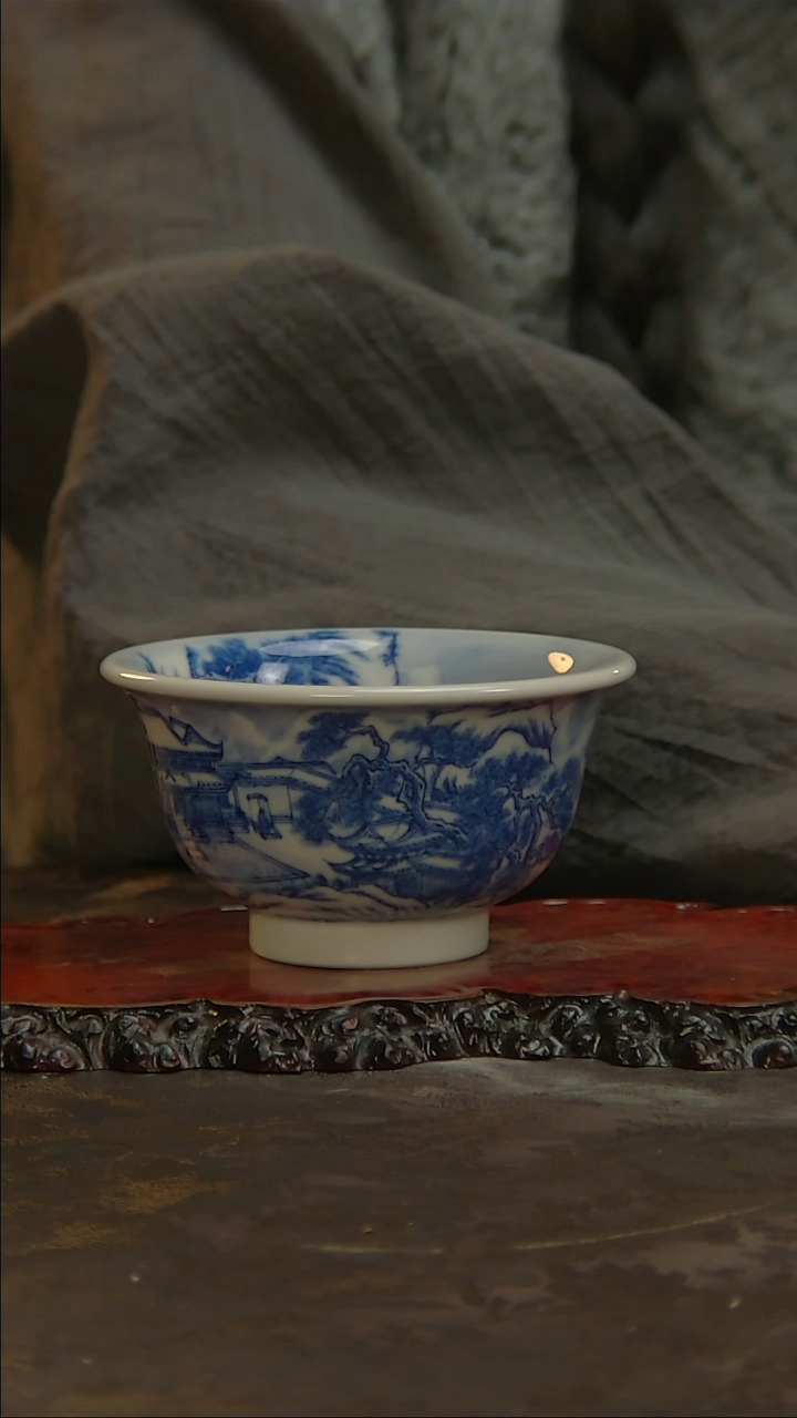 【闪购商品】青花手绘雪景主人杯