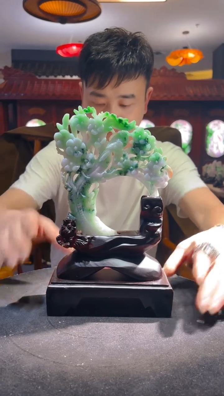 未镶嵌定制翡翠18/1107/L/花开富贵