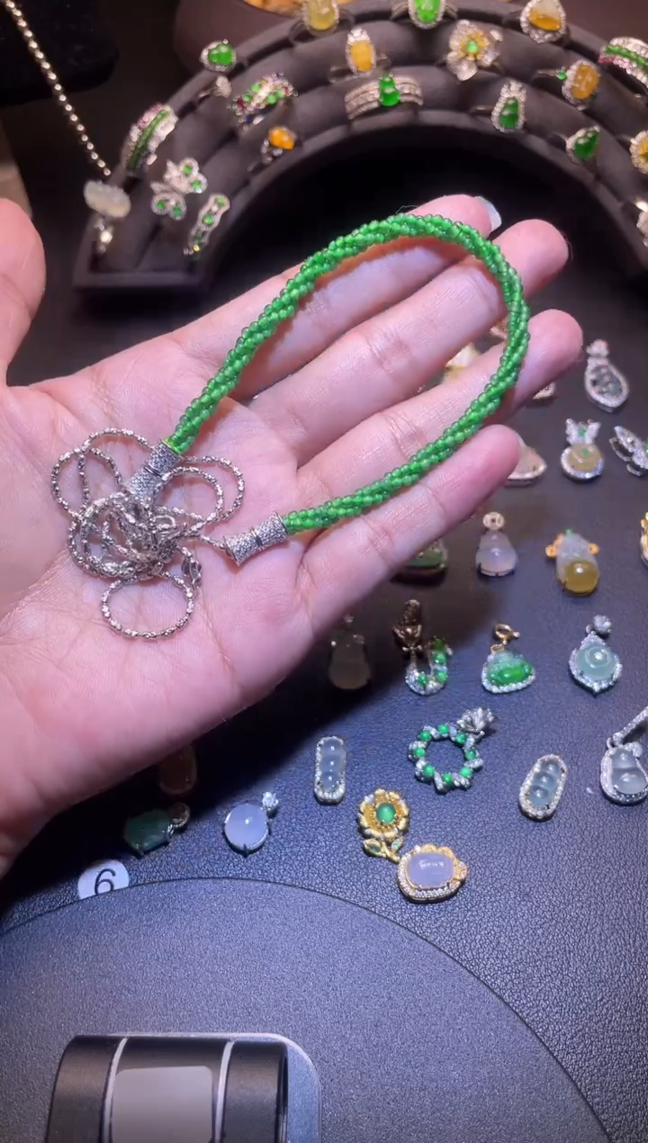 吊坠(不含链)银S925镶嵌翡翠1