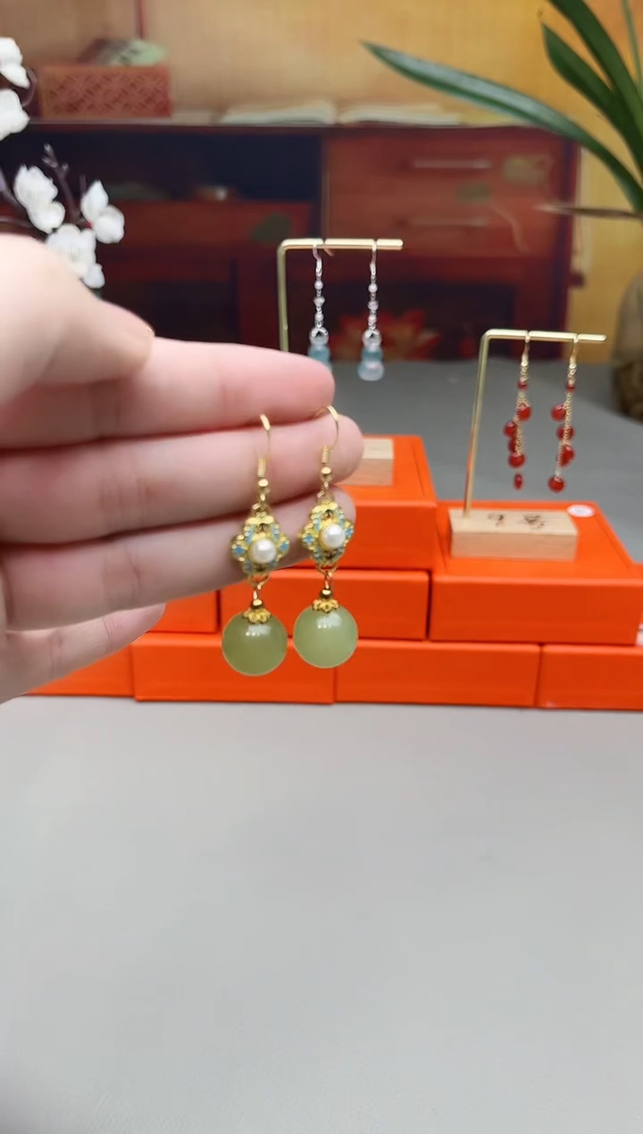 未镶嵌东陵石耳饰520