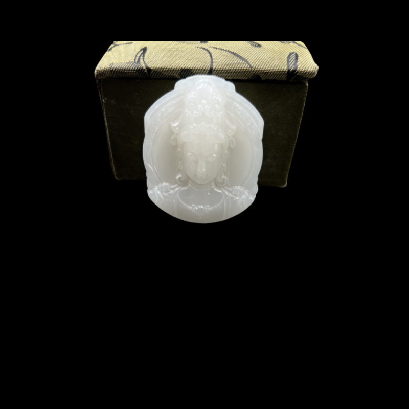 清代白玉观音吊坠【华夏藏古】AAHT0108027