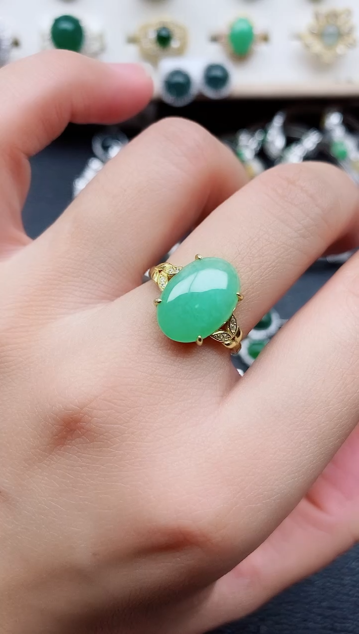 【闪购商品】翡翠戒指银S925镶嵌1111