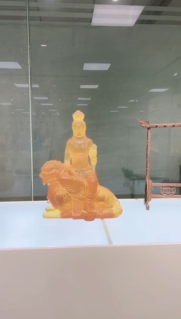 【闪购商品】茶宠古法琉璃文殊佛像