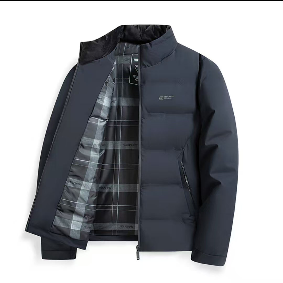 C209拼色短款男士保暖冬季外套时尚