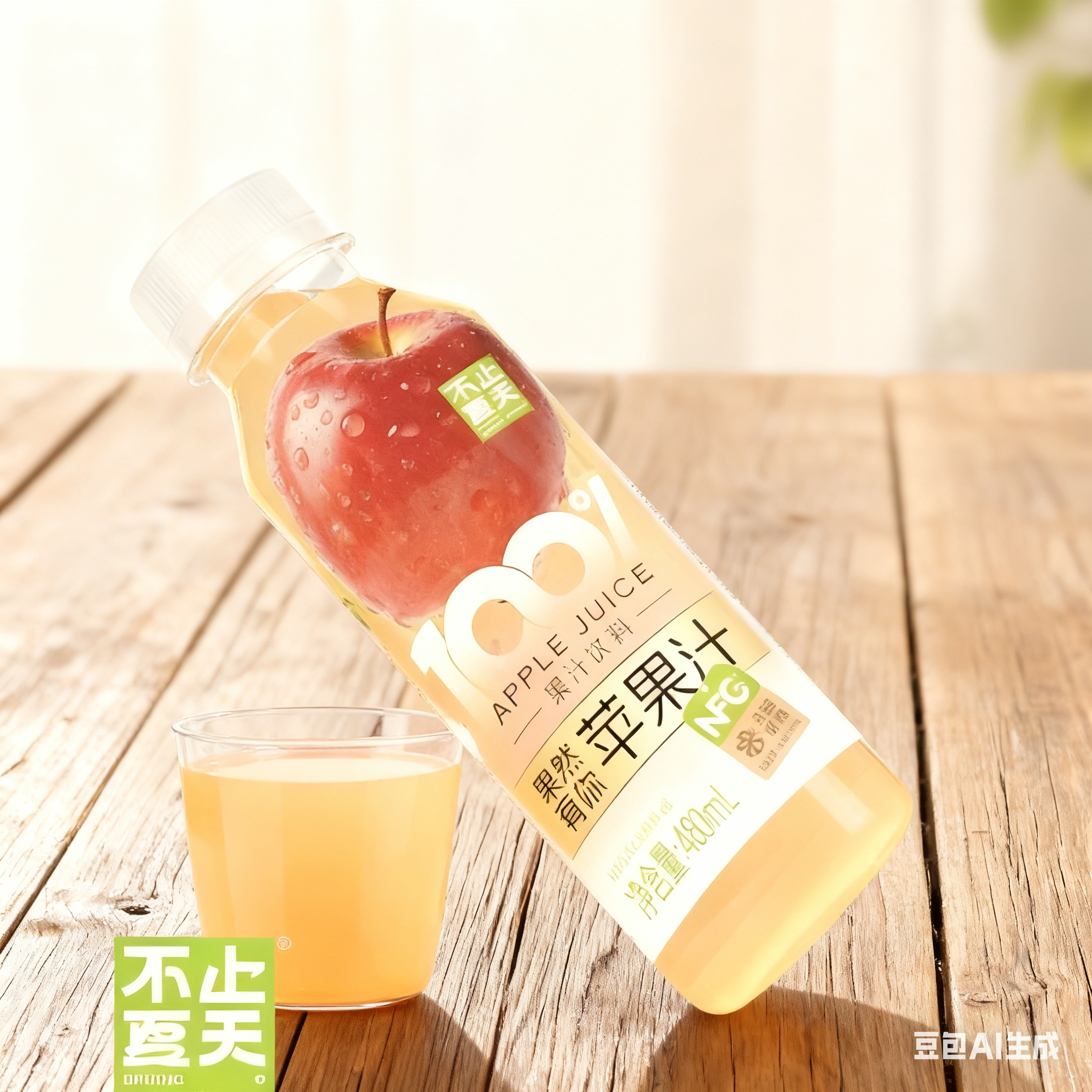 不止夏天100%苹果汁450ml