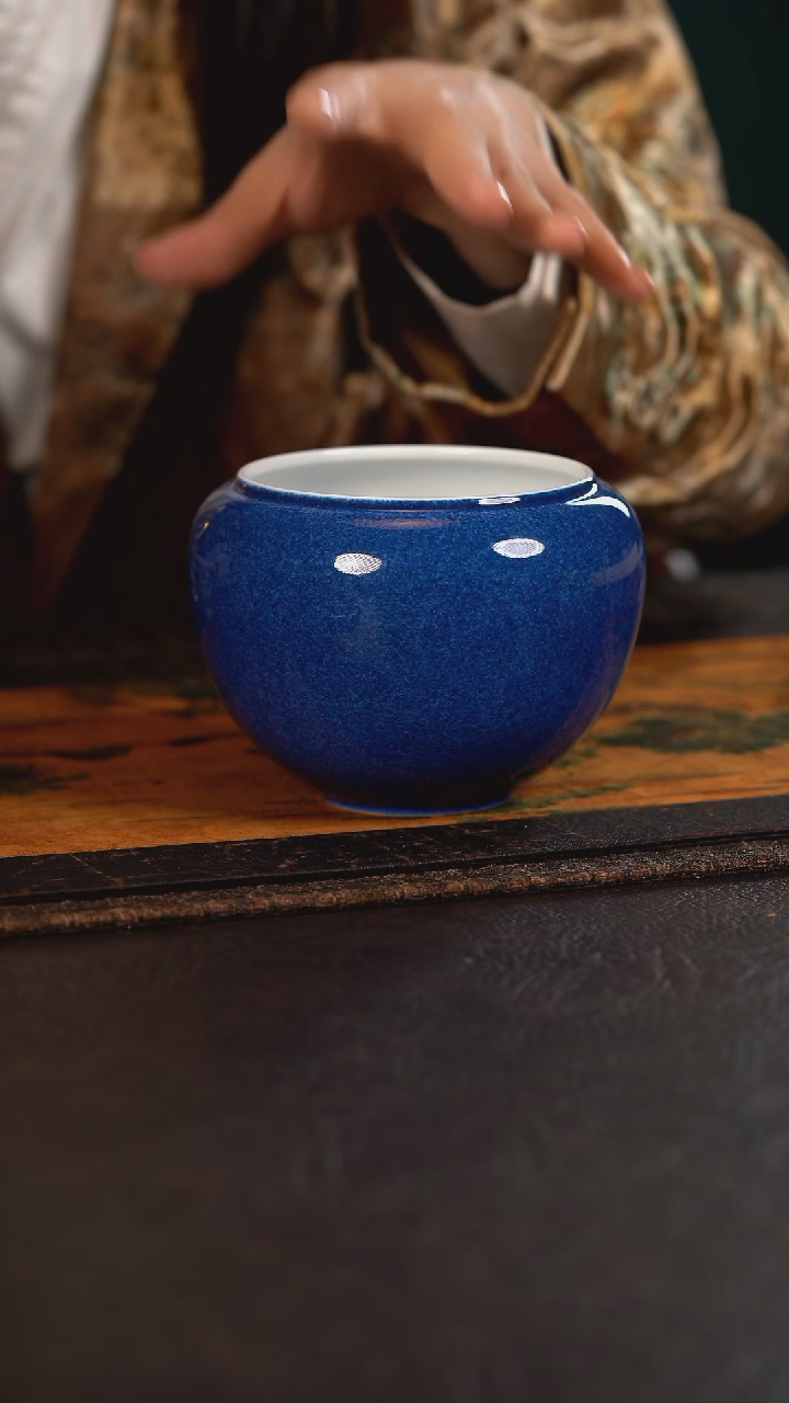 【闪购商品】杯初蓝舍洒蓝纯色苹果水洗