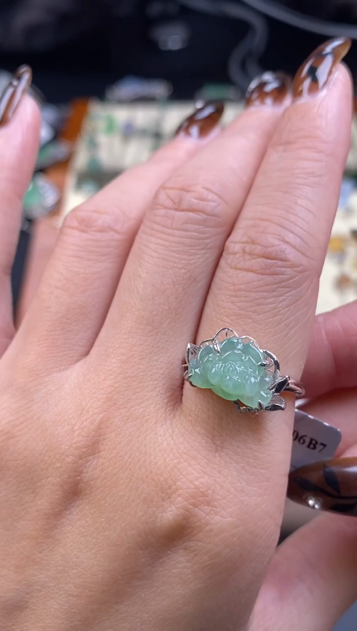 颈饰银S925镶嵌翡翠19286