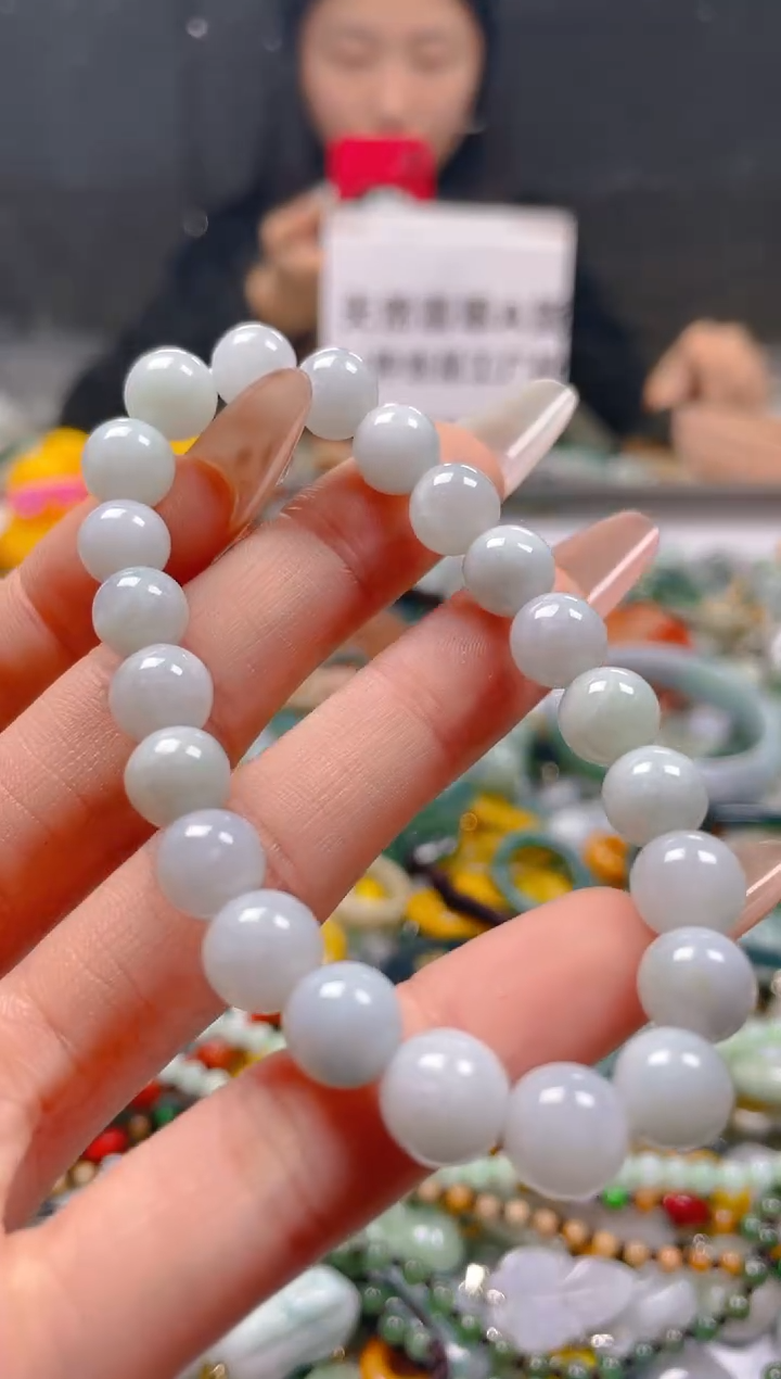 【闪购商品】翡翠颈饰未镶嵌8-9MM/X/翡翠A货一图一物