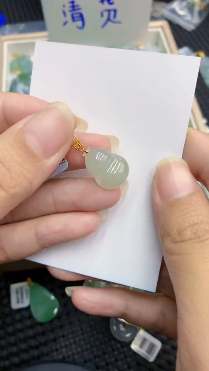 【闪购商品】翡翠颈饰18K金镶嵌            8