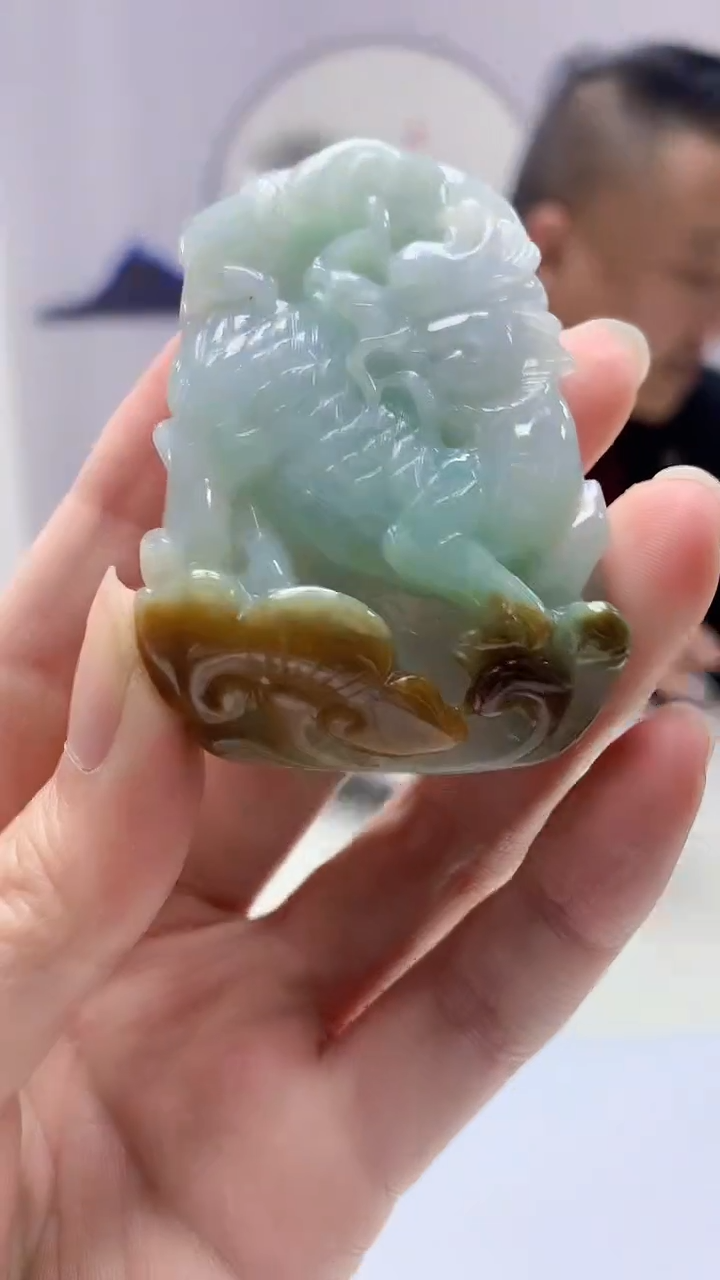 【闪购商品】定制翡翠未镶嵌4969zm-毛货挂件麒麟137