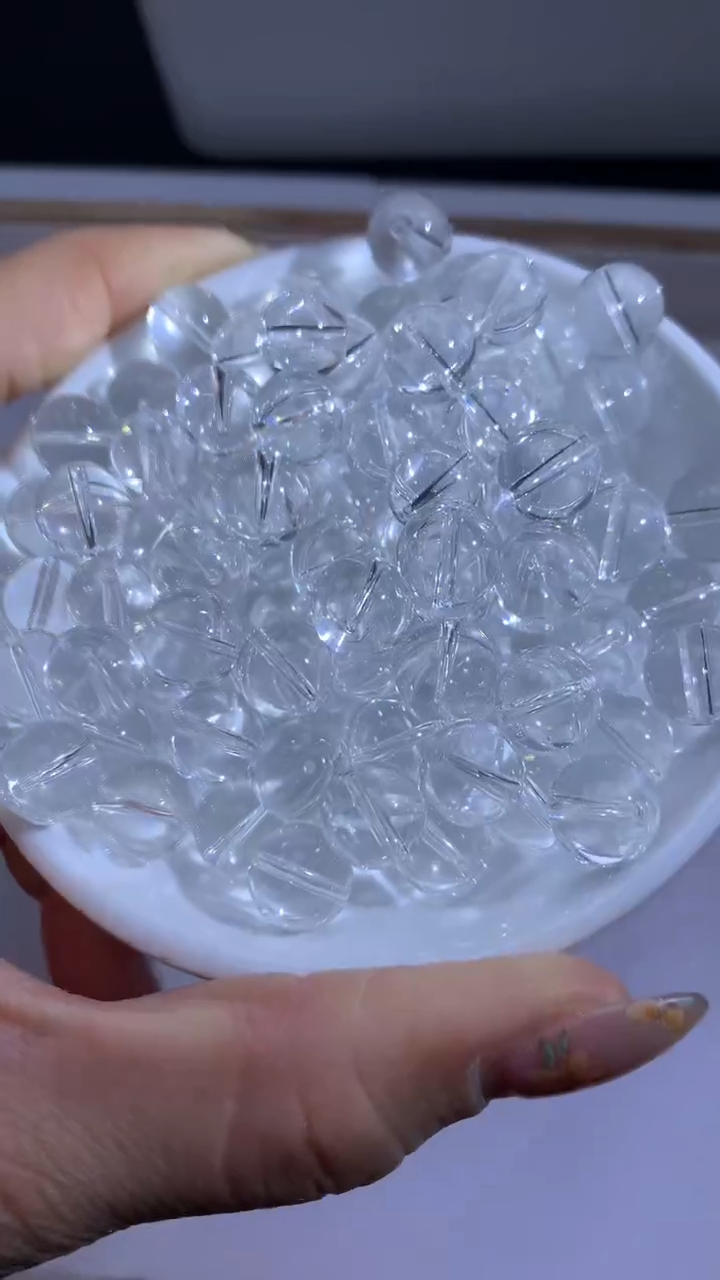 未镶嵌珠宝半成品水晶B1028 白水晶10mm10颗8.8元