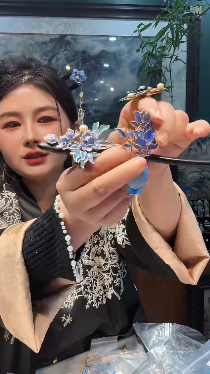 大理石铁合金非遗手工首饰