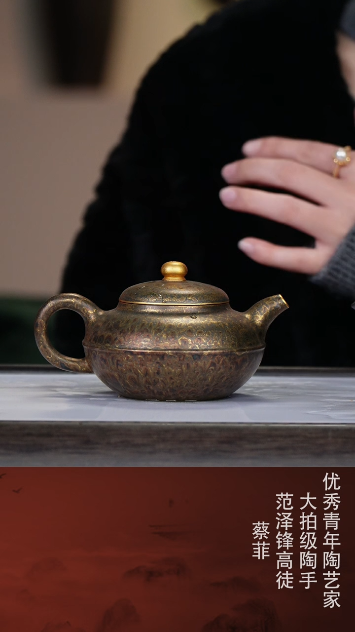 【闪购商品】紫砂茶壶蔡菲53-13线圆 贝壳烧
