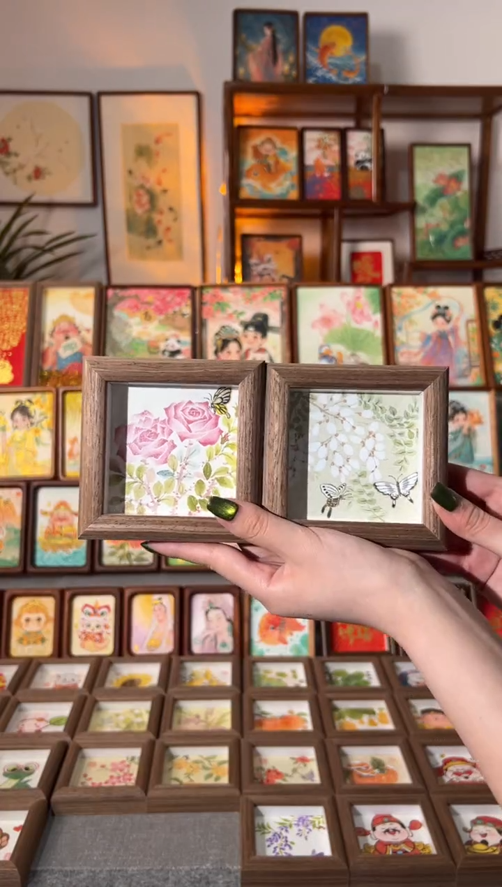 【闪购商品】国画玫瑰花 小槐花 一组11