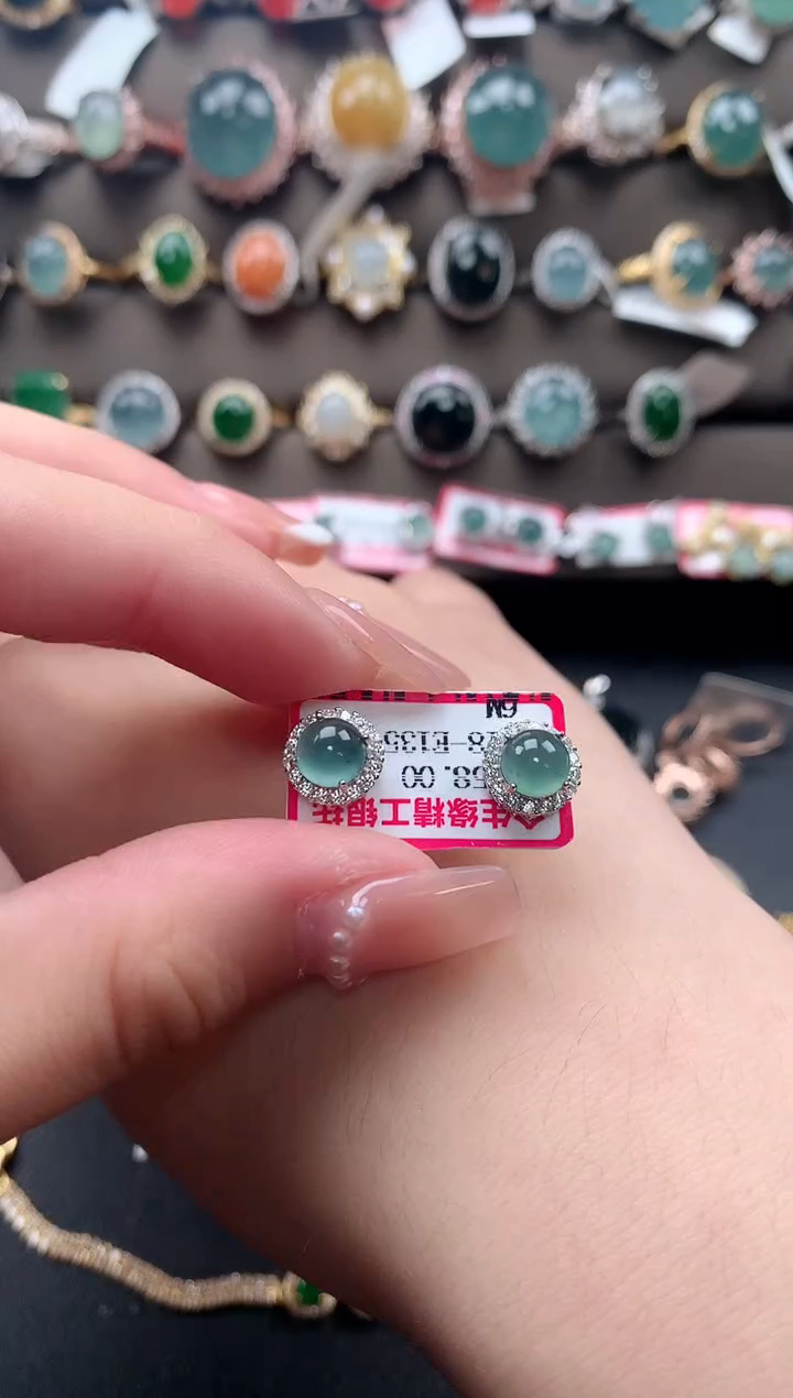 【闪购商品】翡翠戒指银S925镶嵌512214