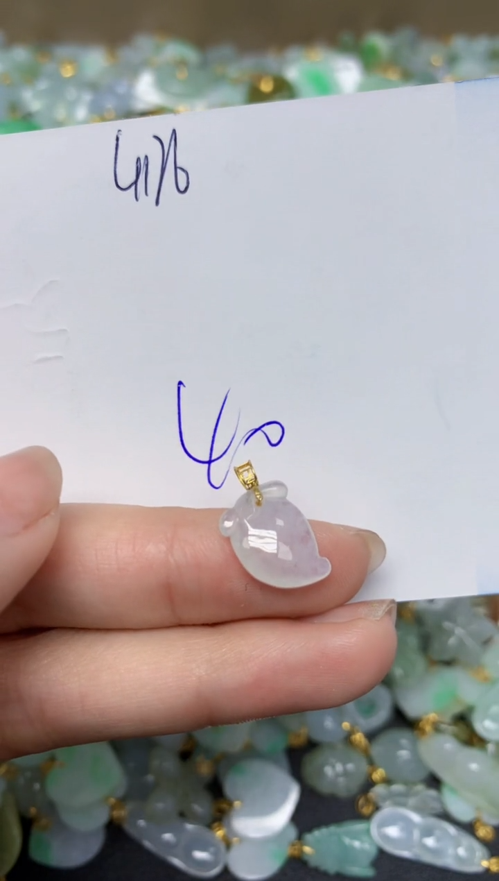 【闪购商品】翡翠颈饰18K金镶嵌天然翡翠A货