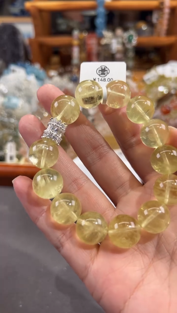 【闪购商品】黄晶手链合金定制款 Brown