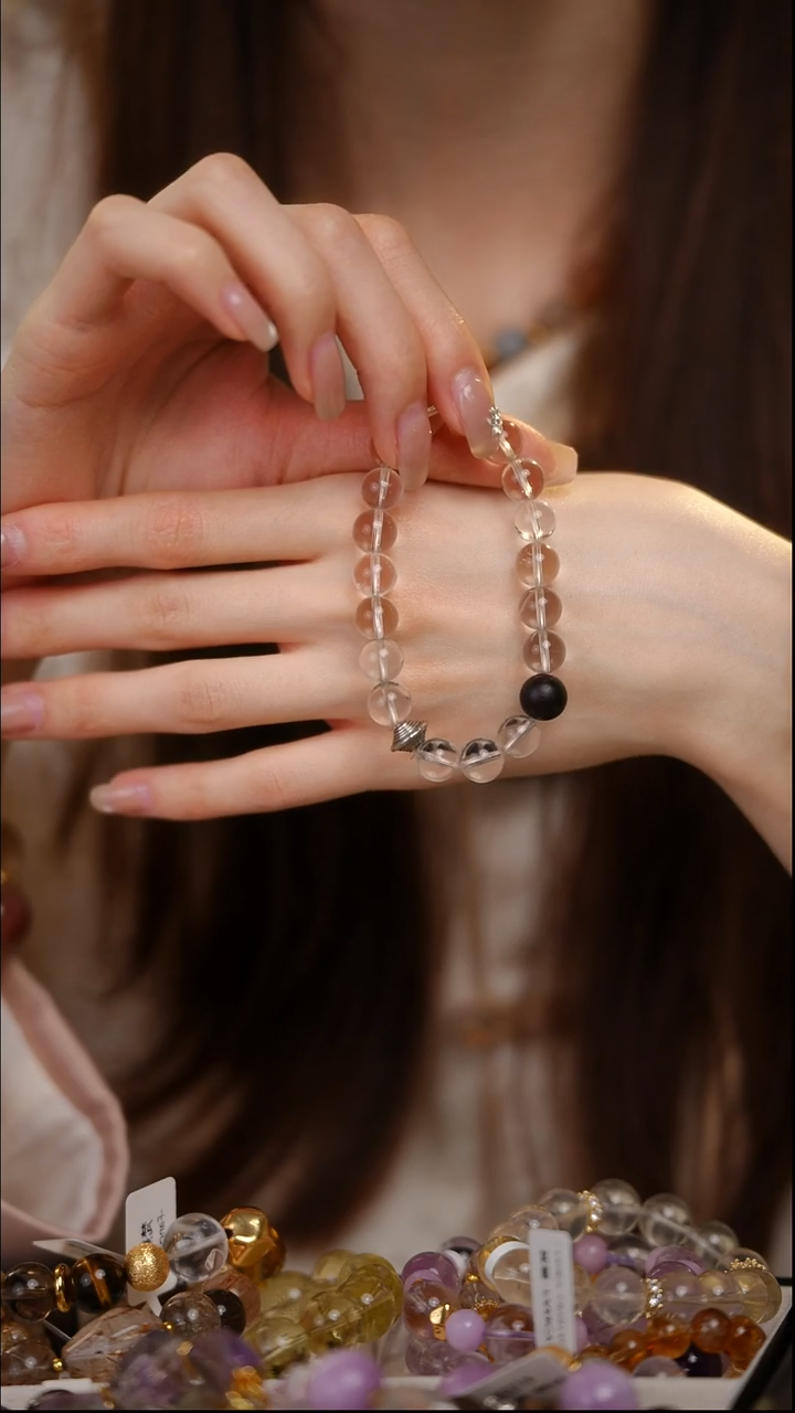 合金手链水晶白水