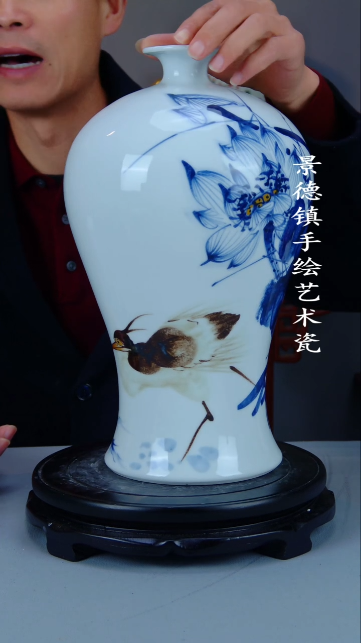 摆件陶瓷景德镇手工手绘陶瓷摆件21