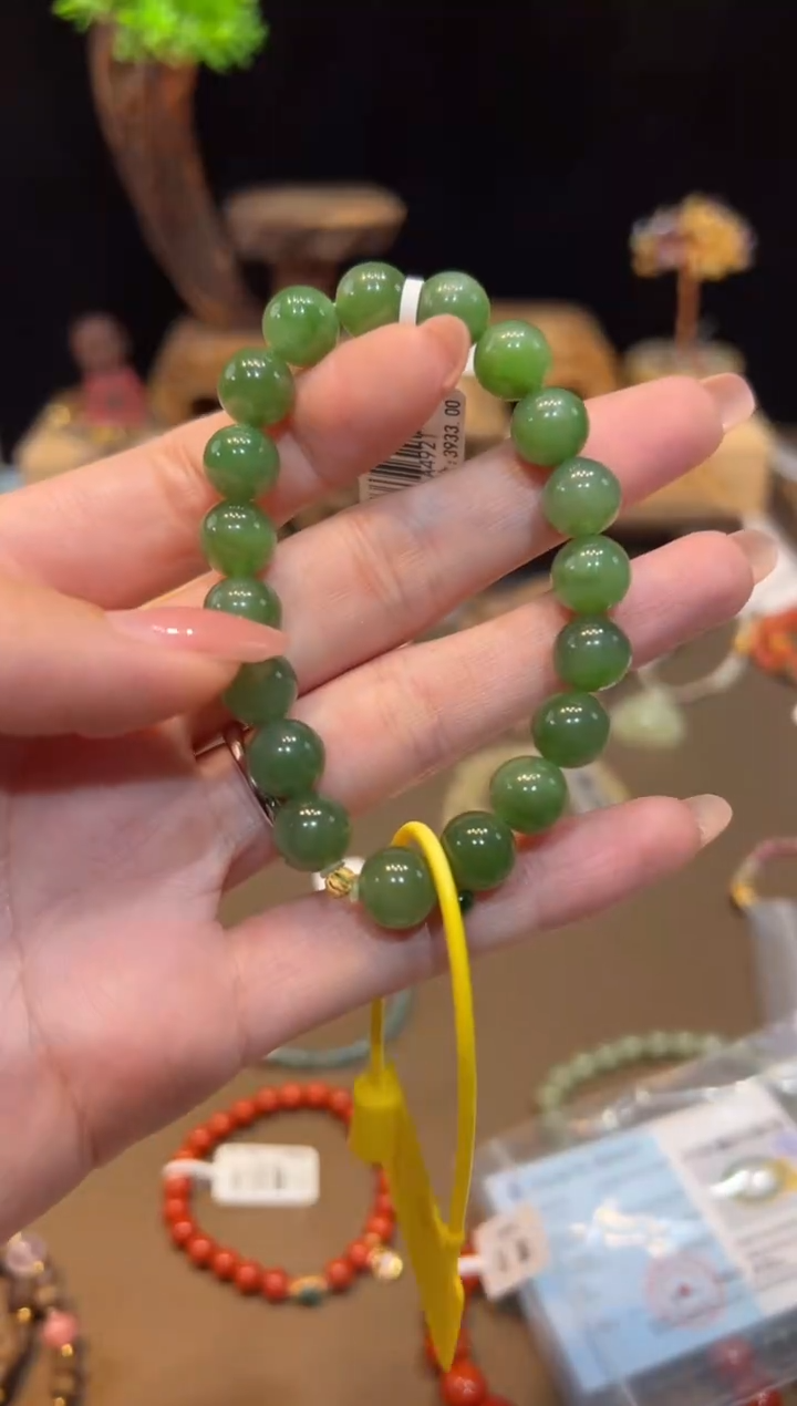 手饰和田玉18K金镶嵌手饰@@A4921