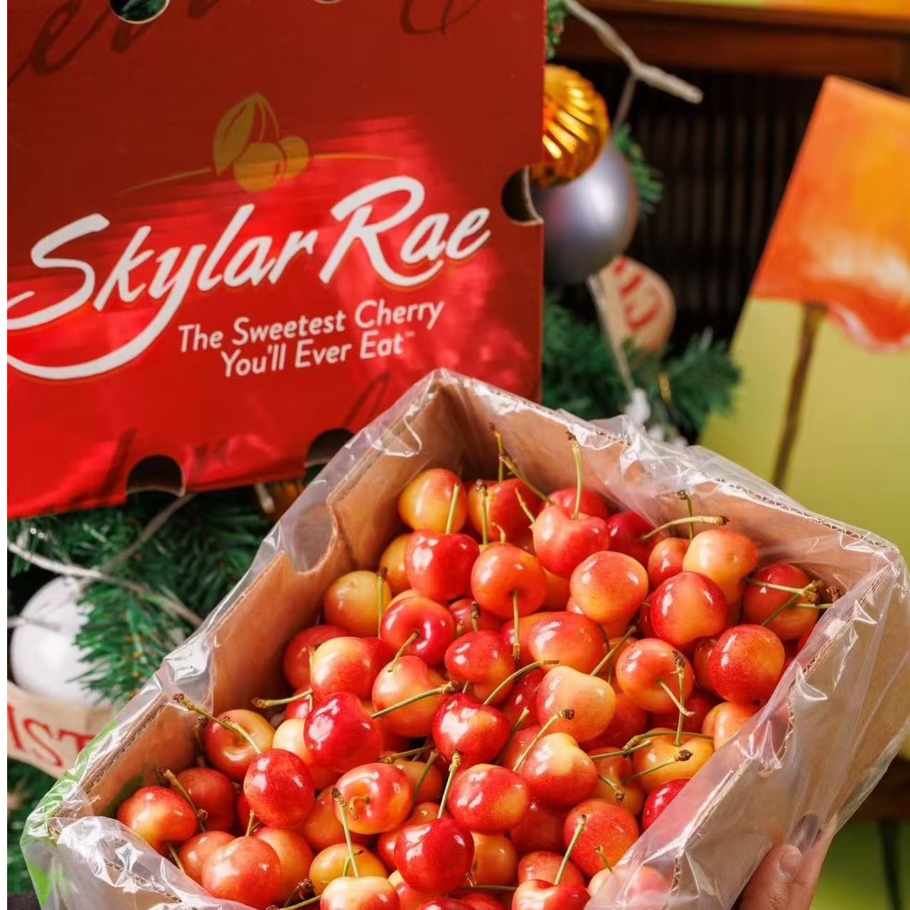 【黄车之王斯凯拉雷-天空之城】3J 空运 智利车厘子大品牌 NO1嘎嘣脆甜爆汁新鲜 kg黄车黄雷尼尔科迪亚智利