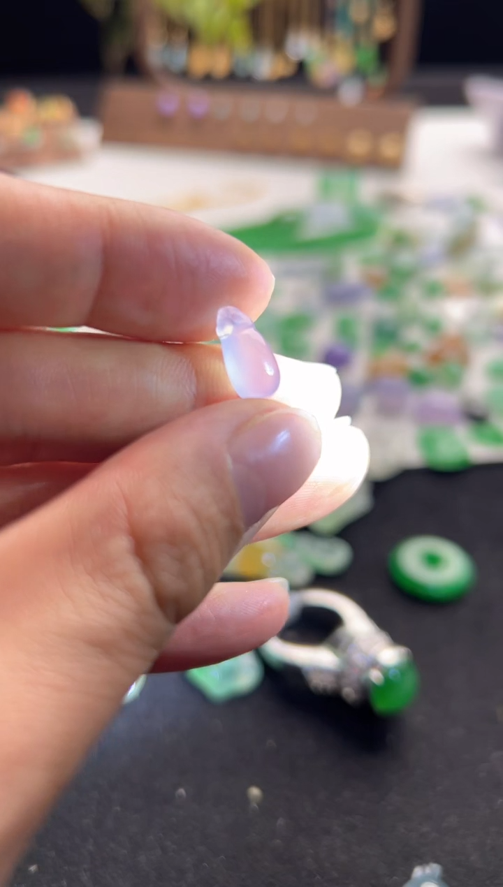 【闪购商品】定制翡翠未镶嵌紫瓜360+36-lxh148