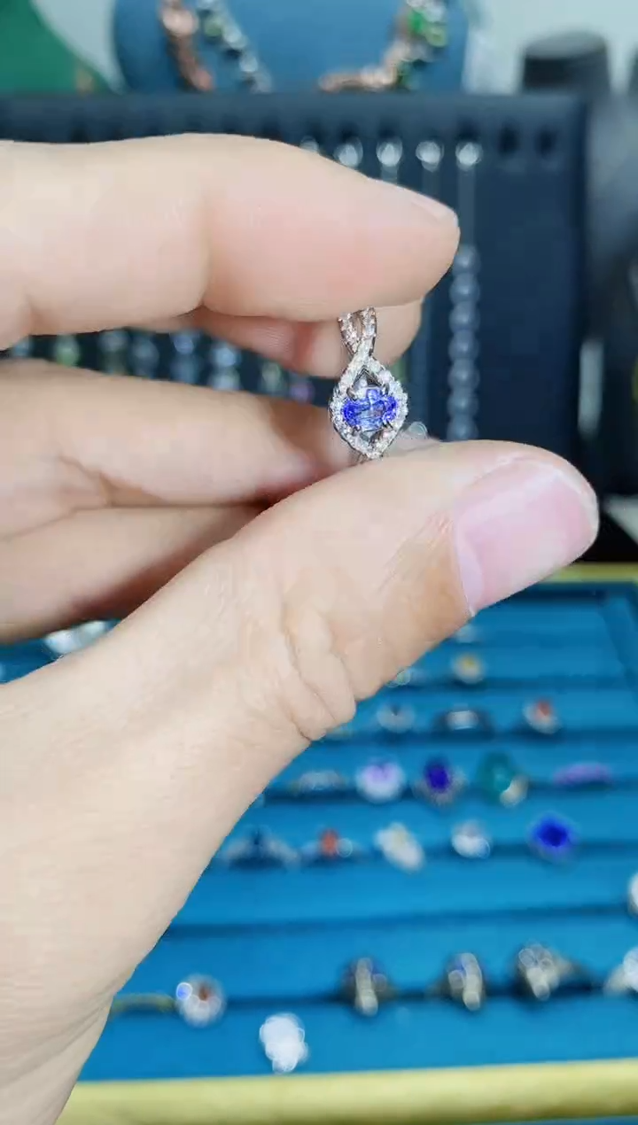 【闪购商品】坦桑石戒指银S925镶嵌1211