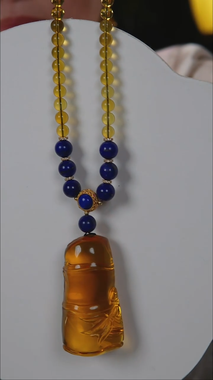 蓝珀项链未镶嵌蓝珀