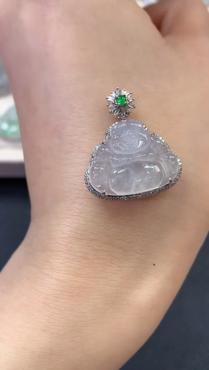 【闪购商品】翡翠吊坠(不含链)18K金镶嵌 B10