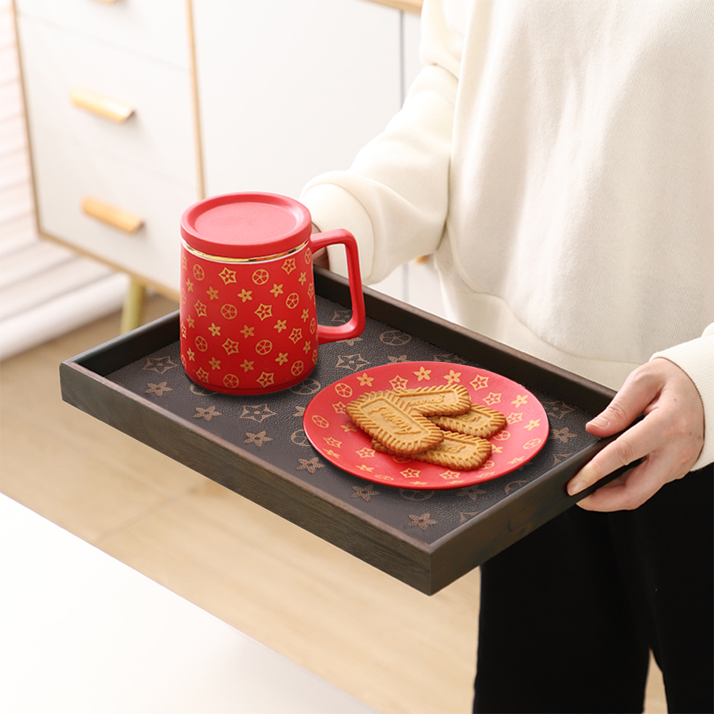 复古方形桌面首饰摆件钥匙玄关轻奢中式茶盘托盘家用托盘2030