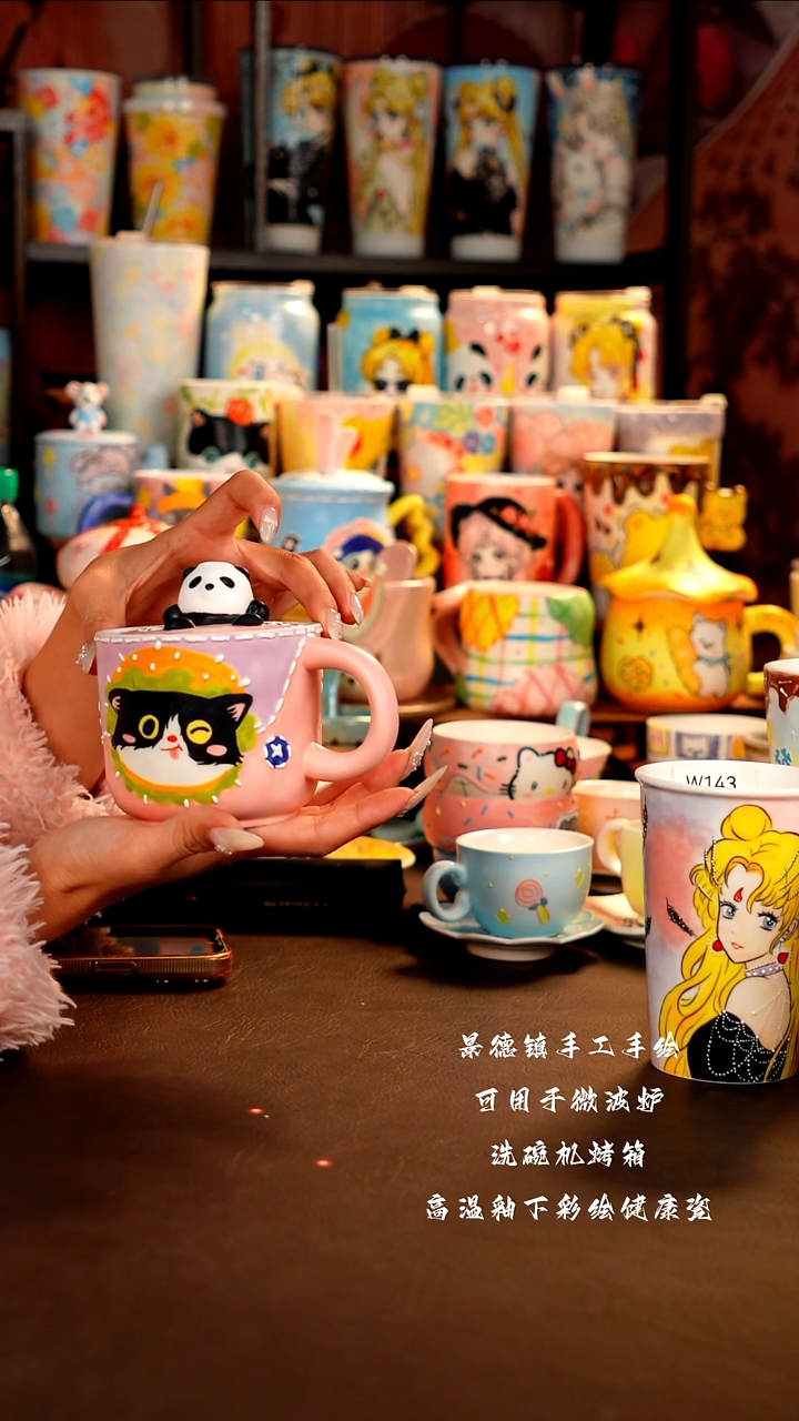 景德镇设计款手工手绘杯杯