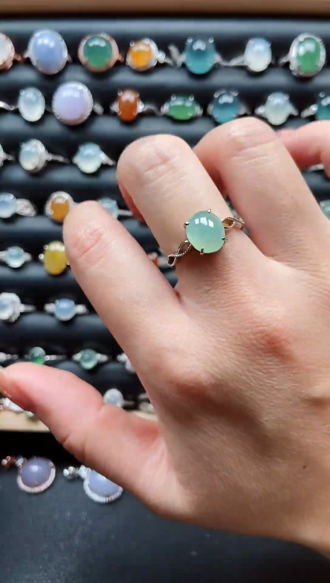 【闪购商品】翡翠戒指银S925镶嵌333333333