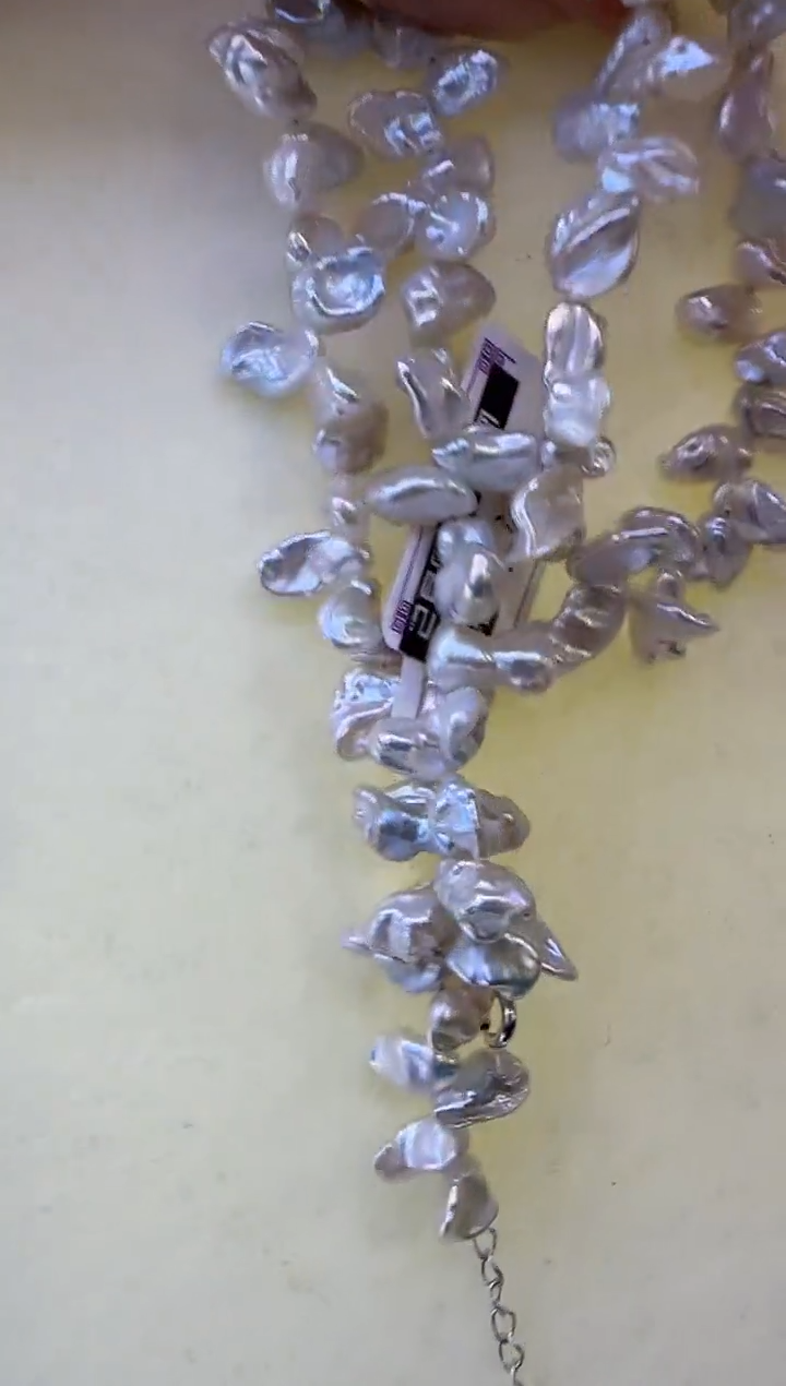 【闪购商品】淡水珍珠项链银S925镶嵌78定制  