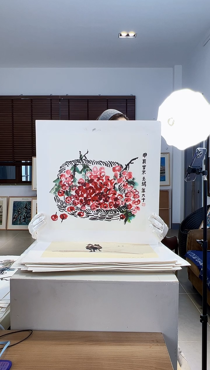 【闪购商品】版画耿玉琨限量作品亲签盖章版画S