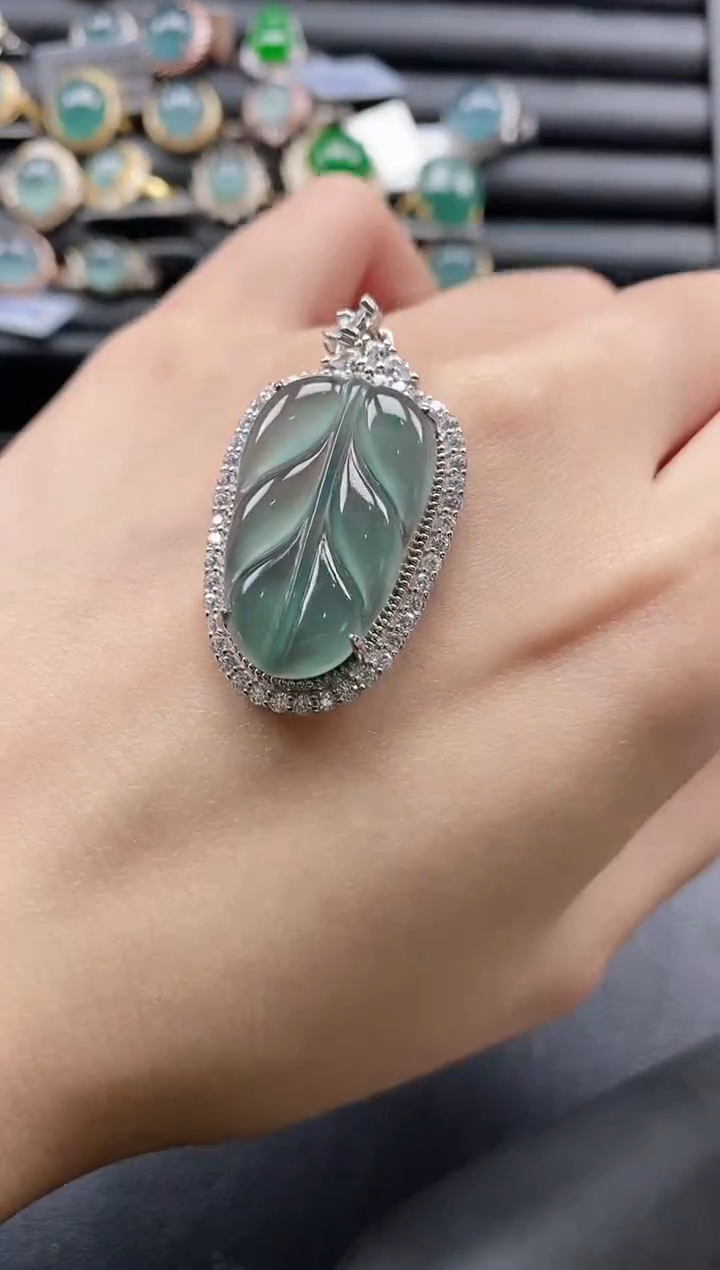 【闪购商品】翡翠戒指银S925镶嵌1111